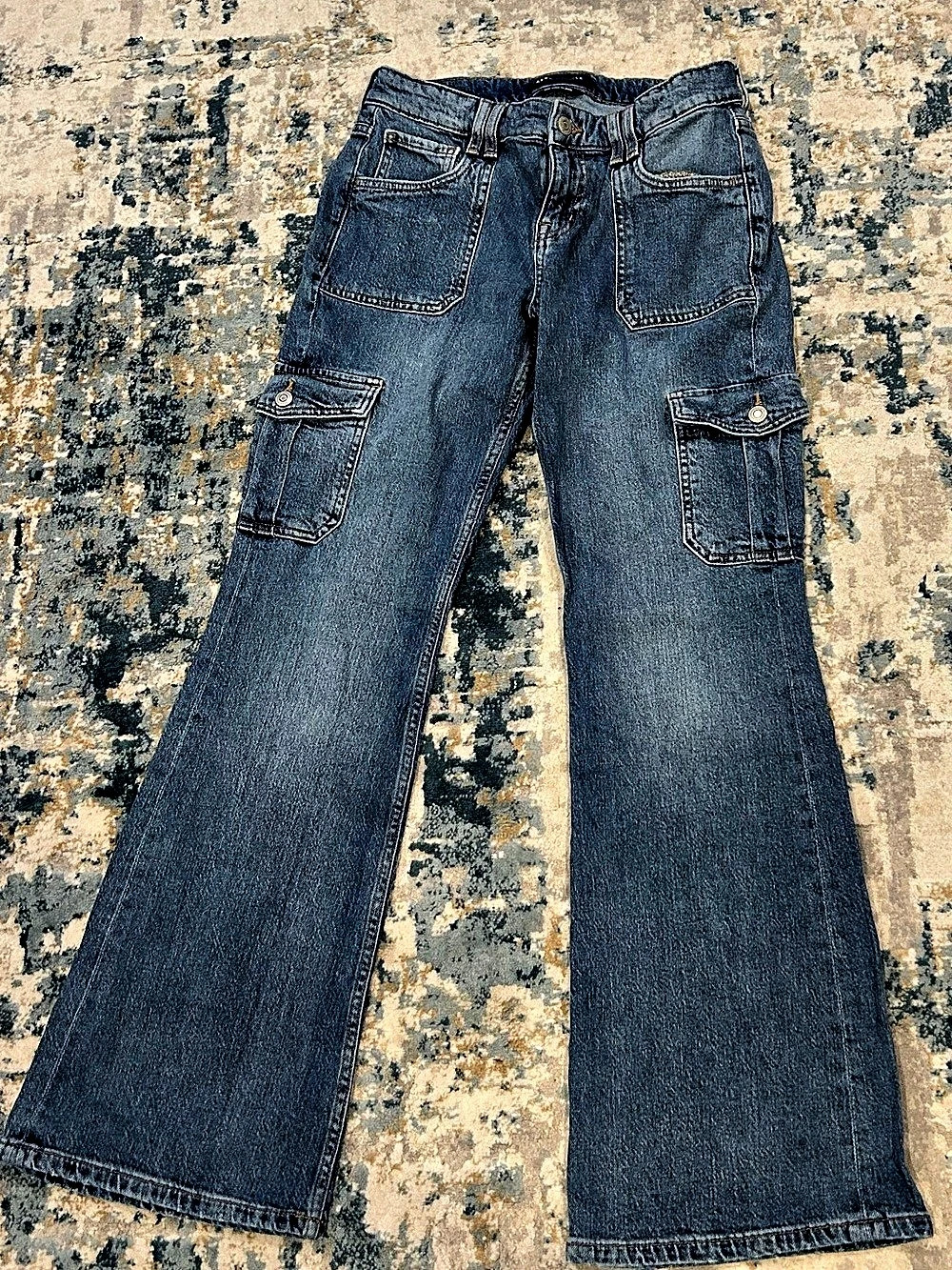 Y2K Aéropostale Mid Rise Flare Utility Cargo Jeans